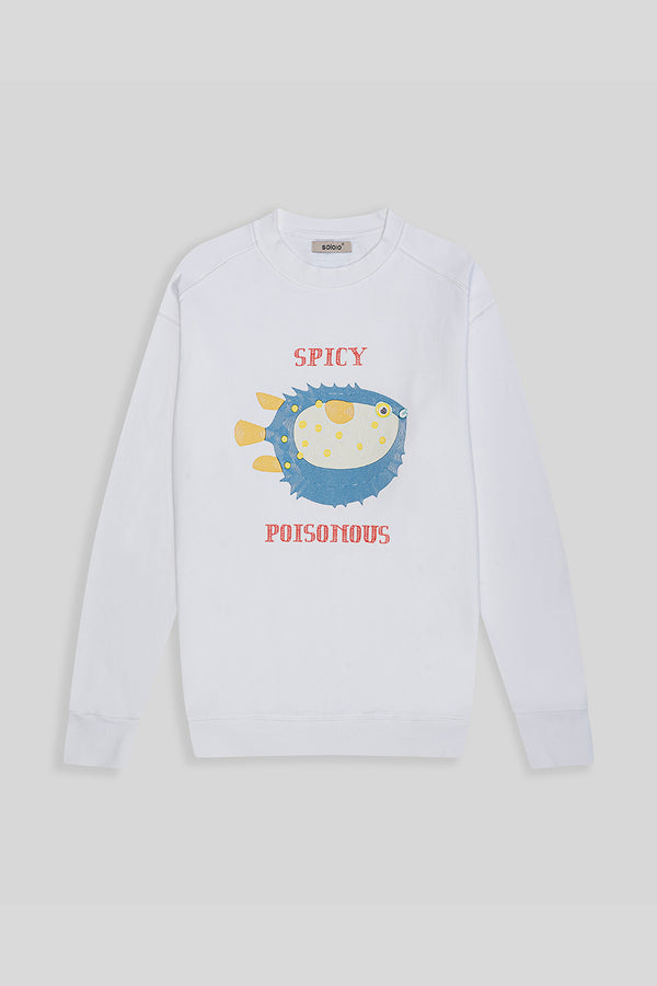 puffer fish sweatshirt - soloio