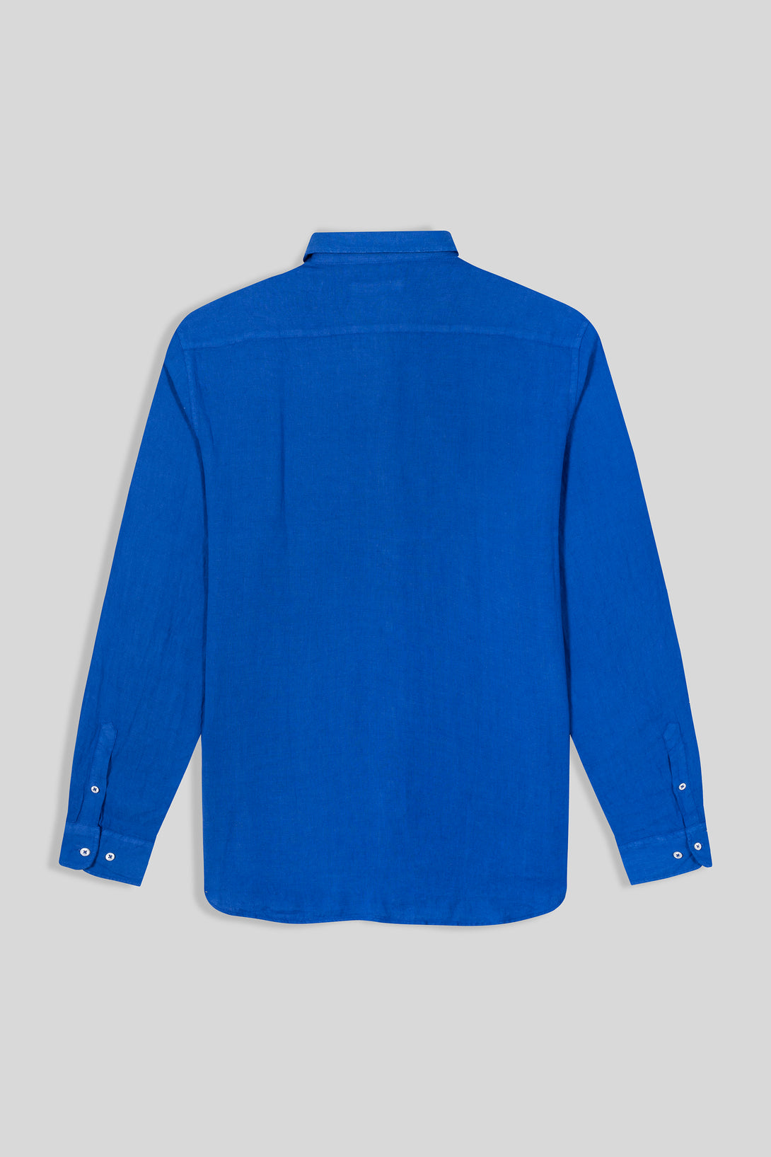 basic linen shirt trueblue - soloio