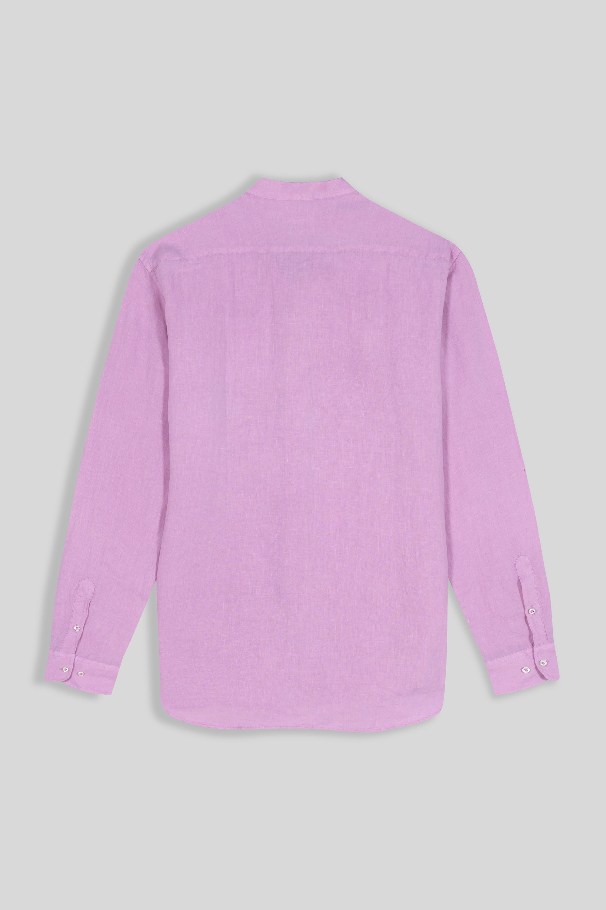 basic linen shirt mao pink lavender - soloio