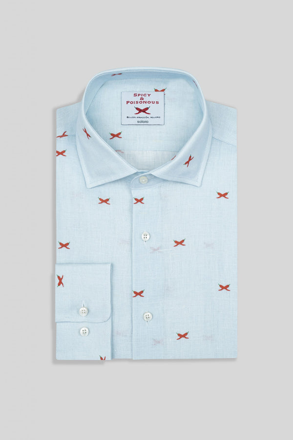 linen shirt with separate pepper crosses s&l ml icement