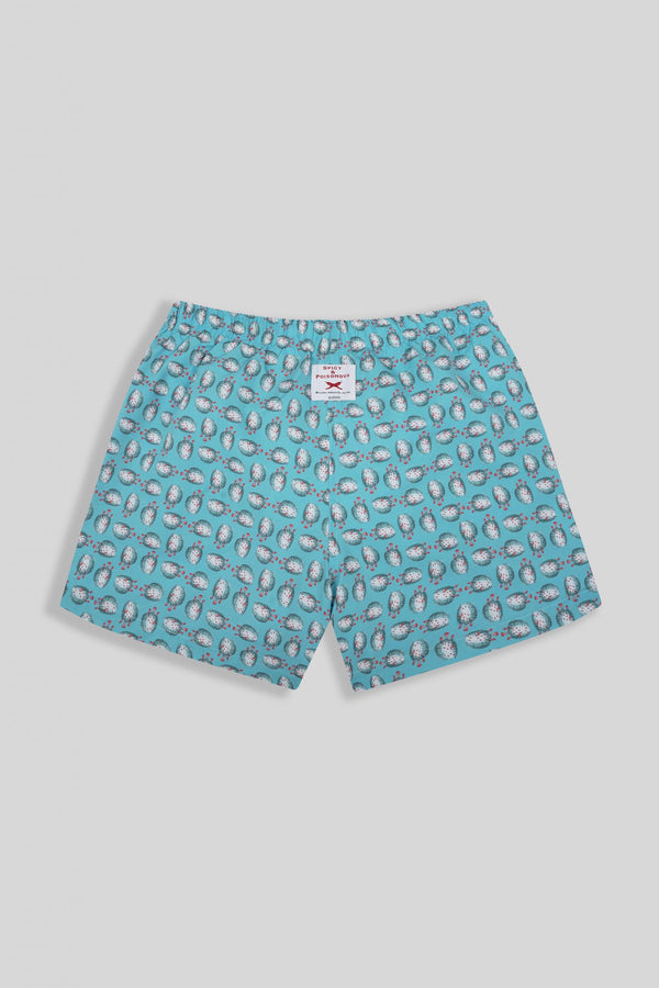 swimsuit s&p puffer fish turquoise