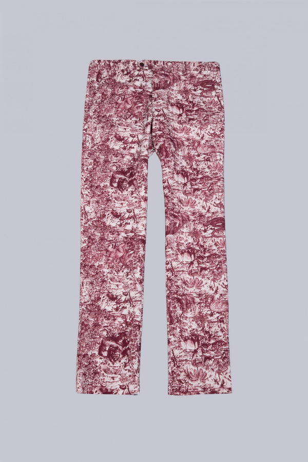 jungle toile pants red