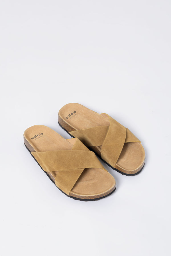 crossed sandal caki