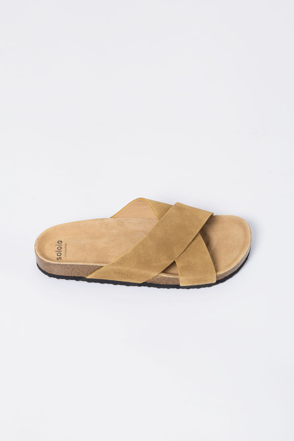 crossed sandal caki