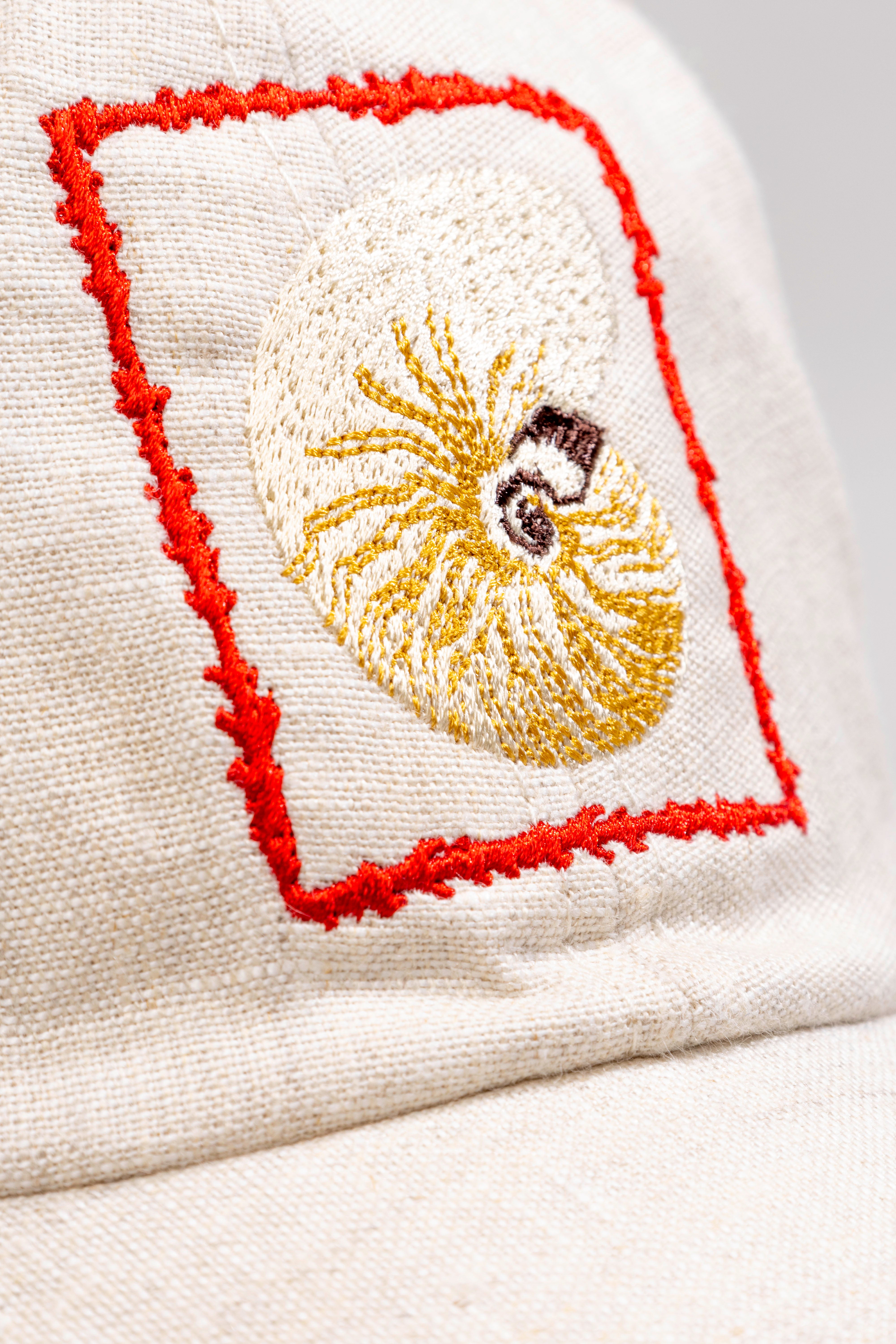 Gorra lino para hombre beige