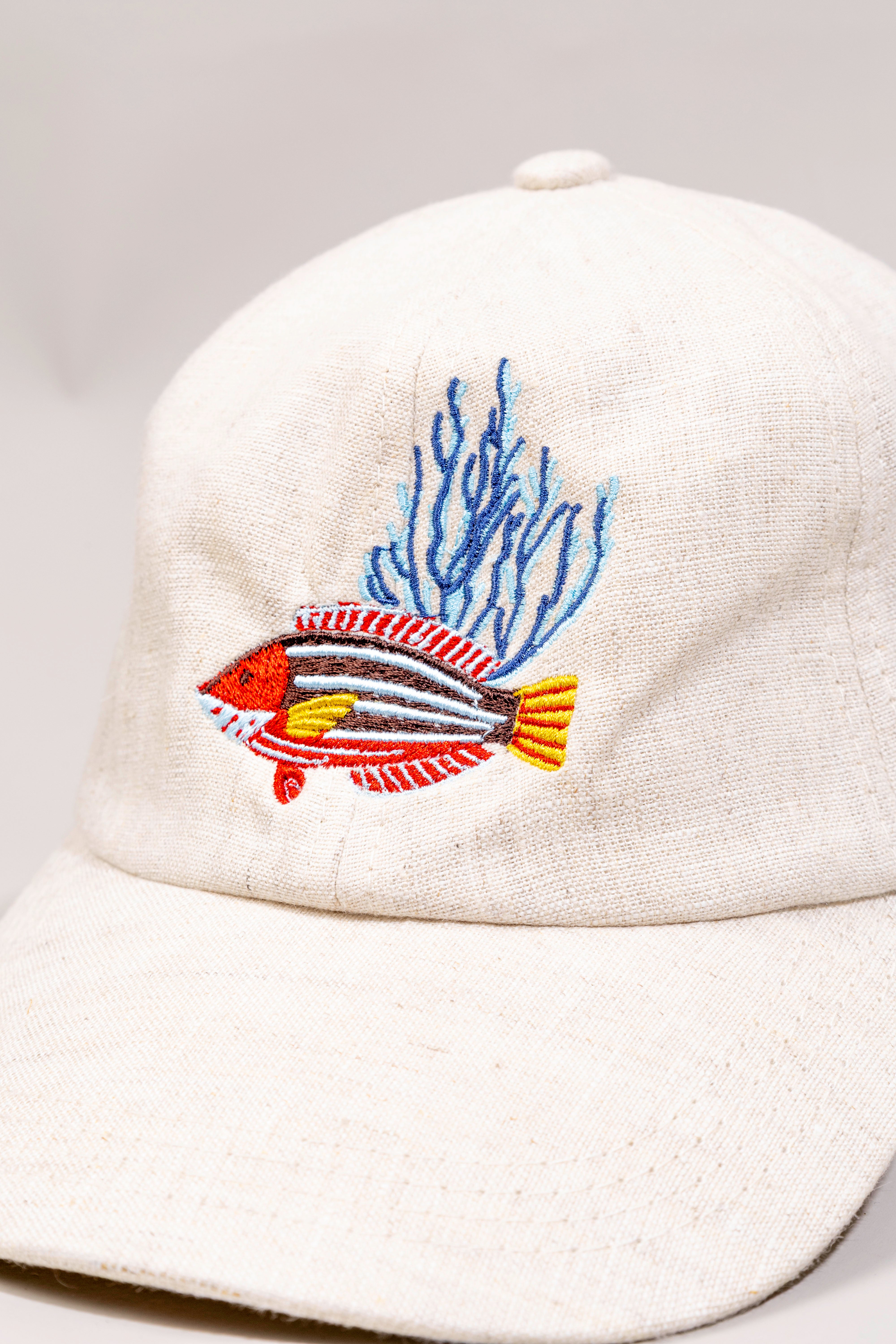 Gorra lino para hombre beige