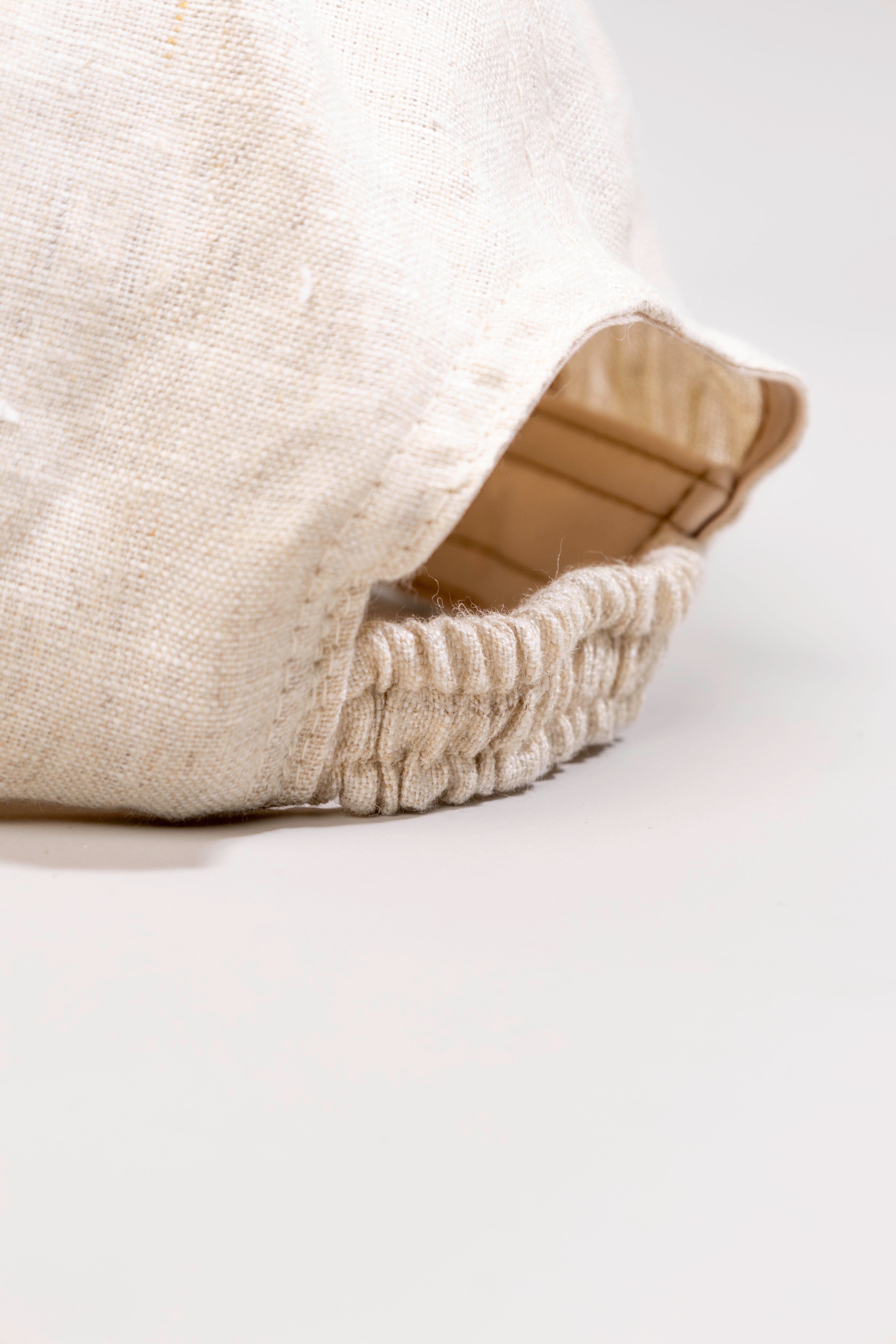 Gorra lino para hombre beige