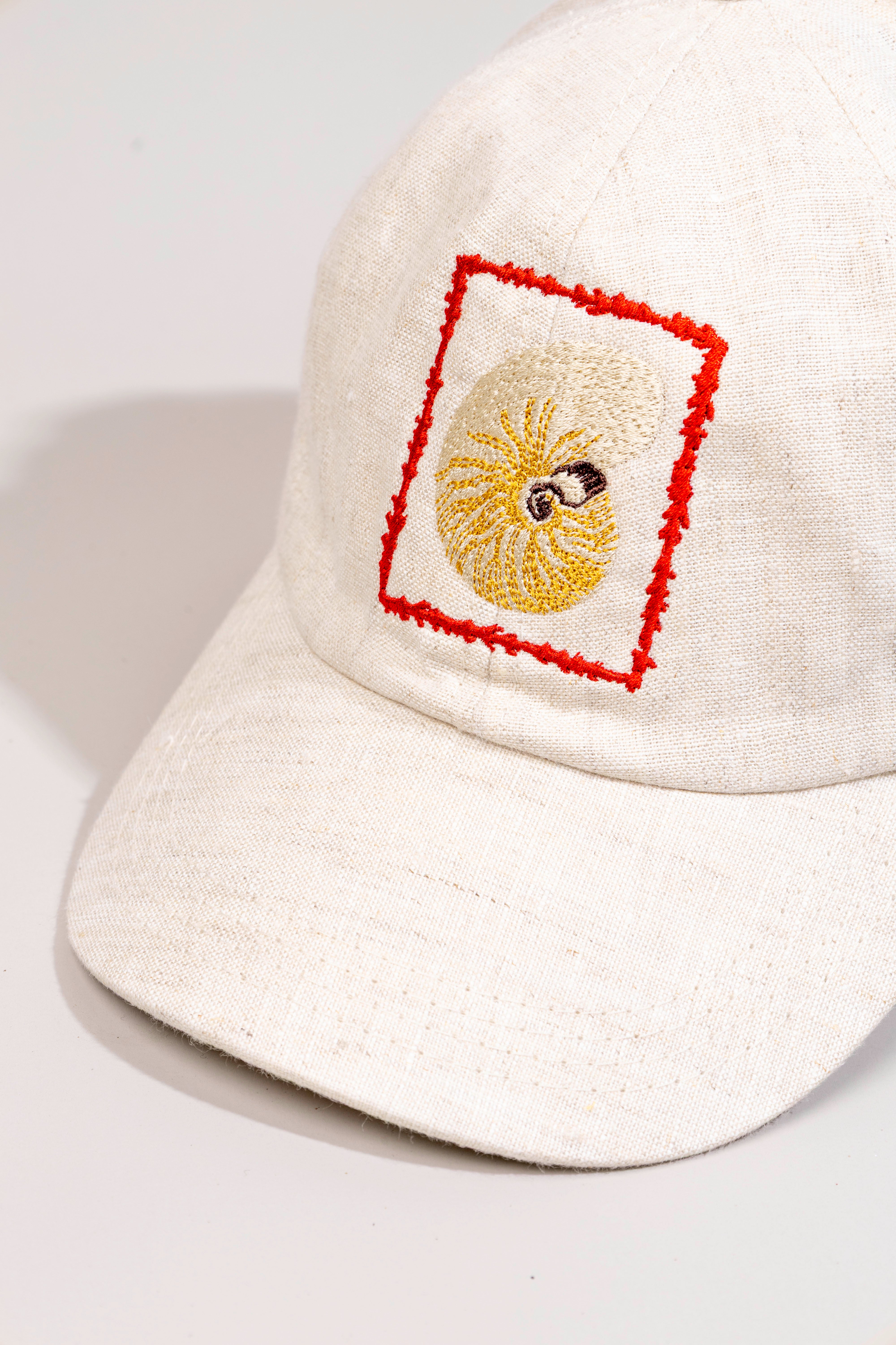 Gorra lino para hombre beige