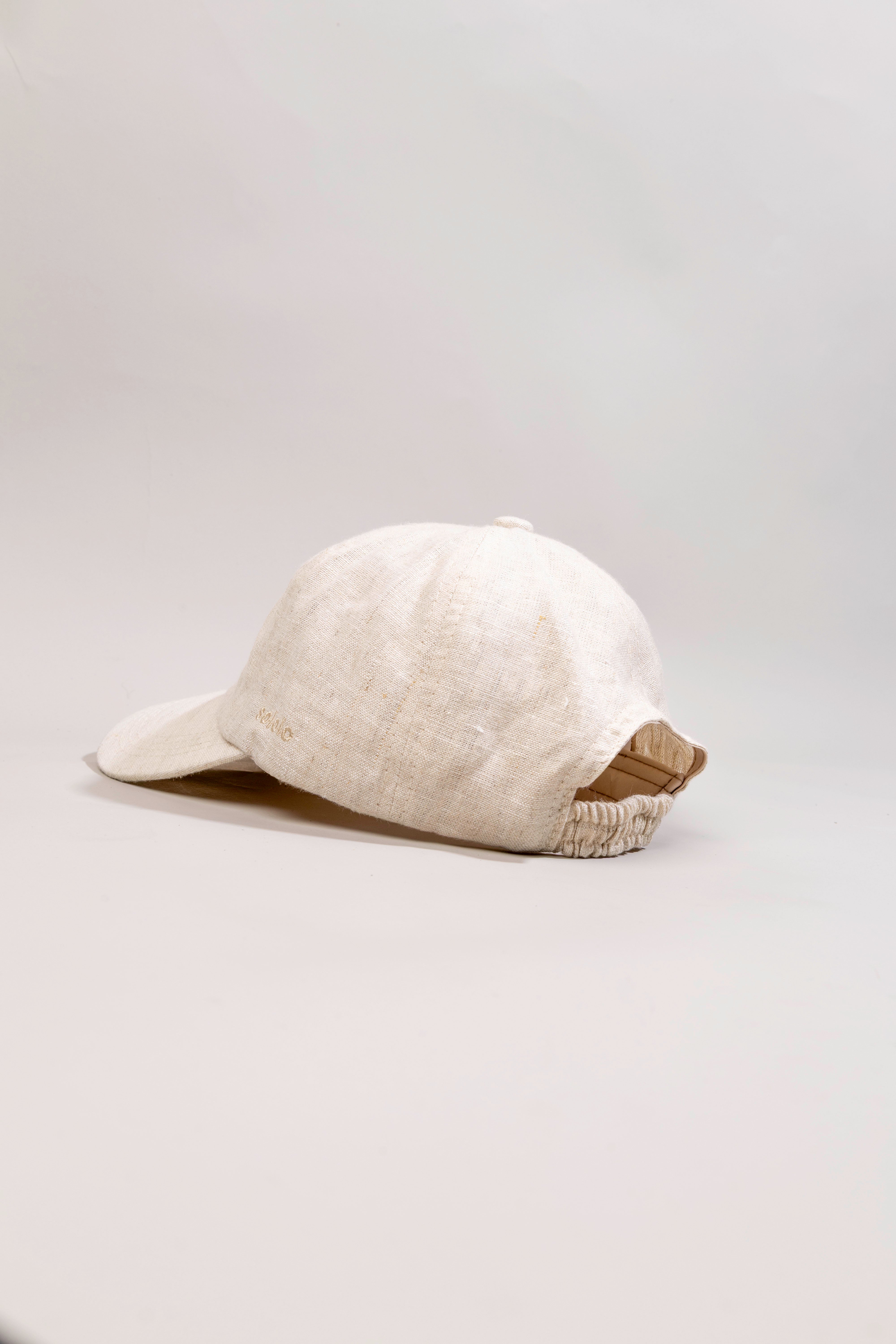 Gorra lino para hombre beige