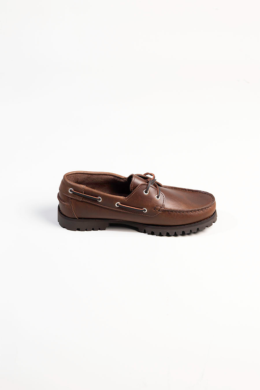 Men's moccasin nautical cord brown