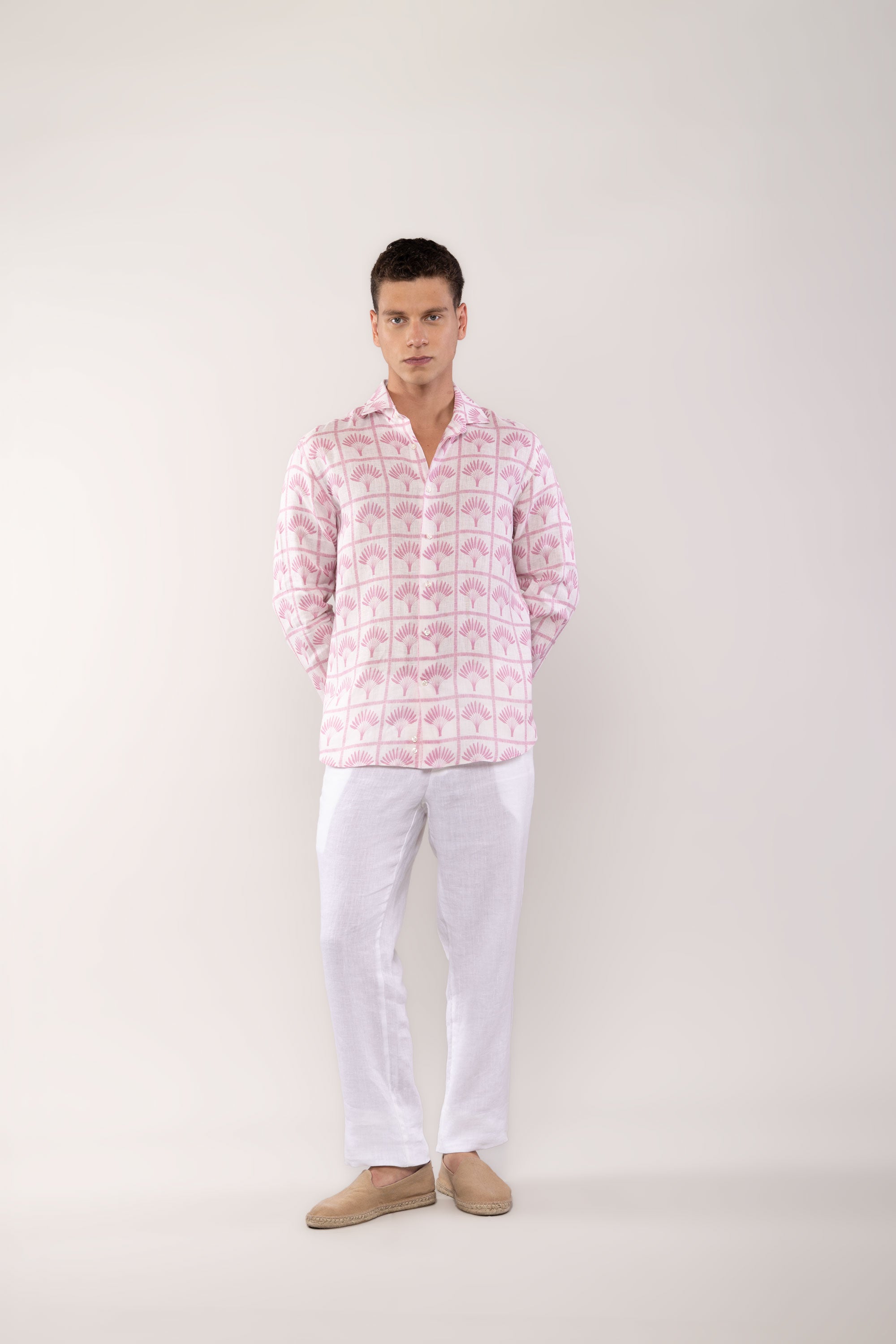 palmar linen shirt pink