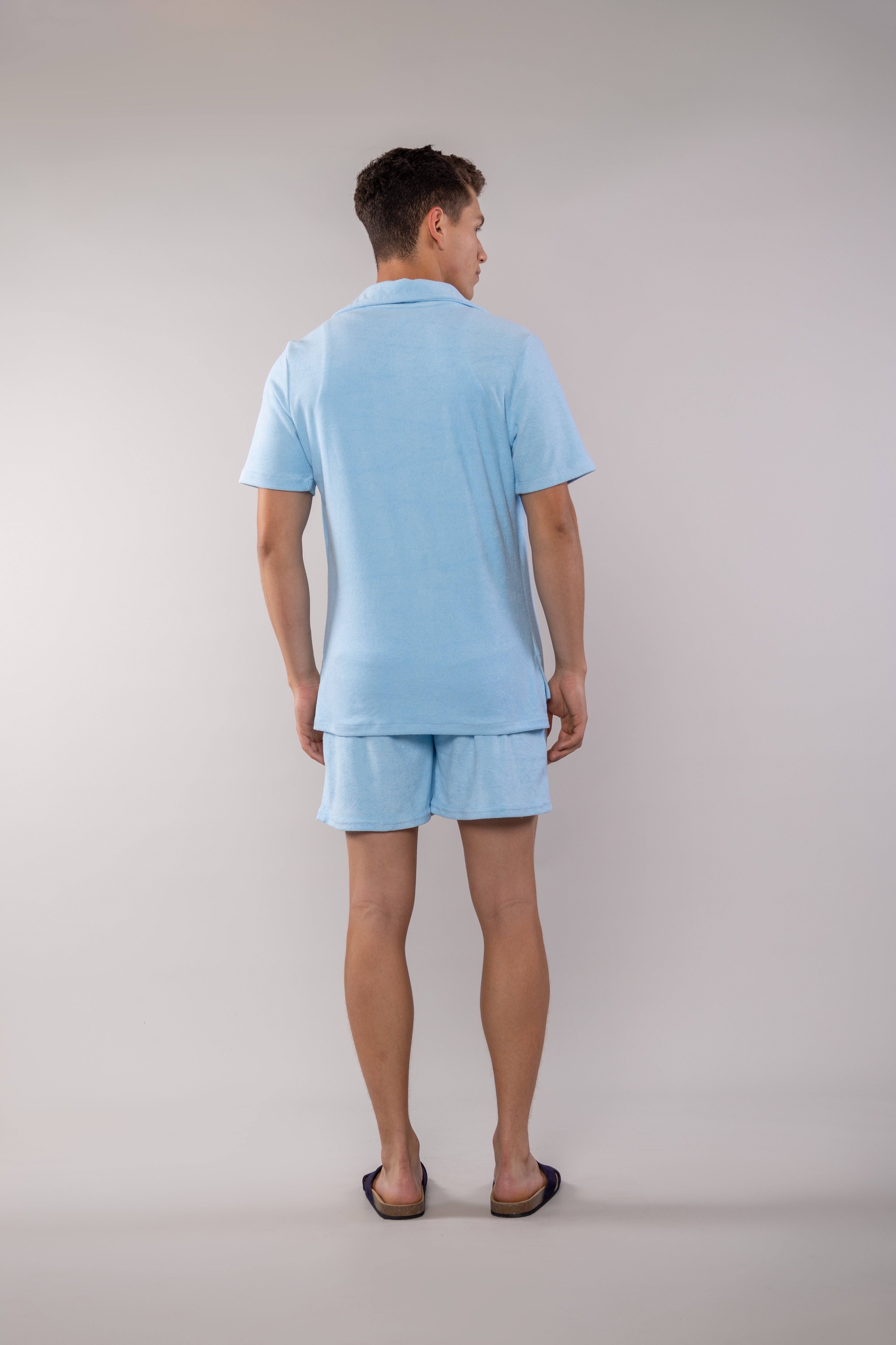 hemp short light blue