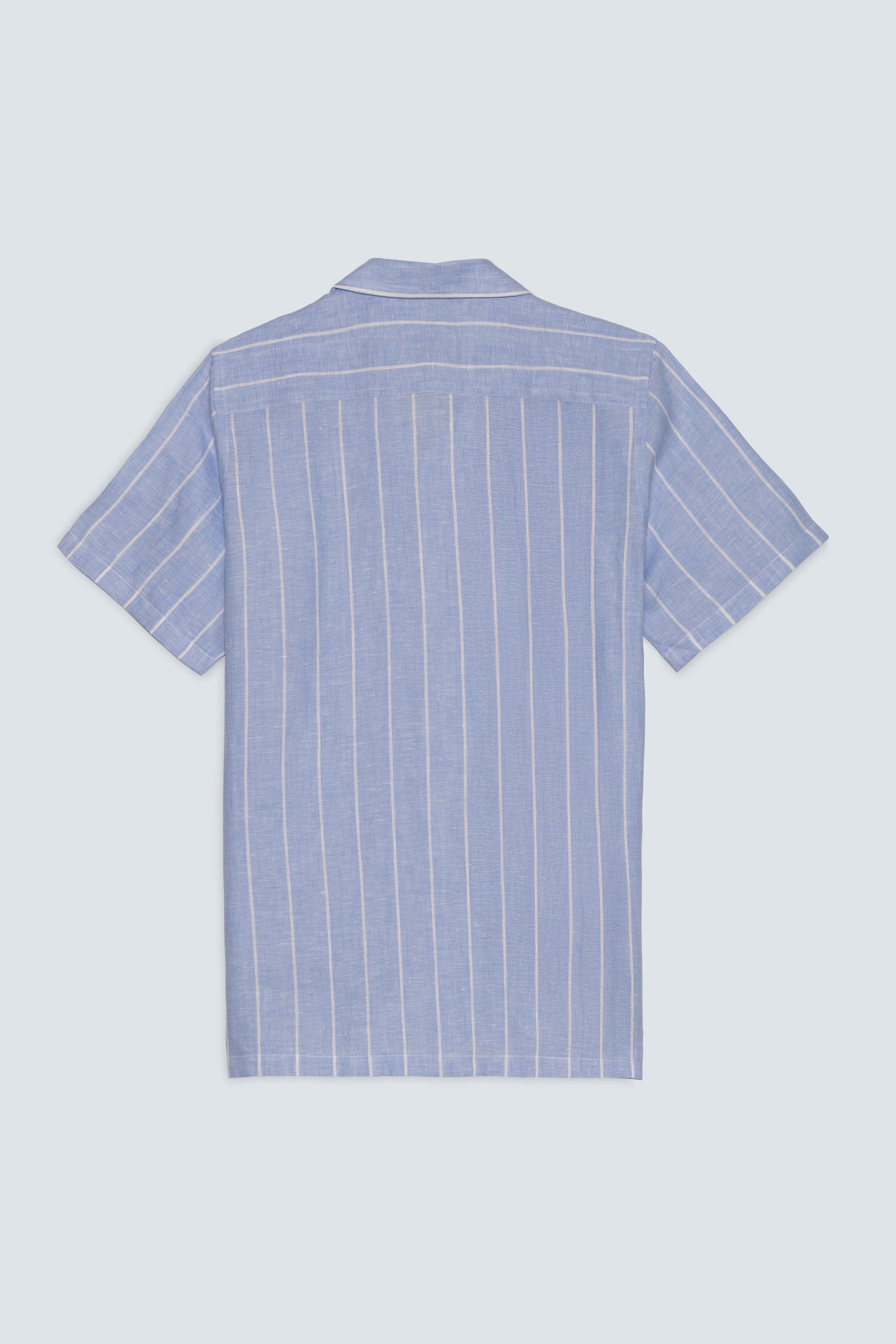 thin lines linen shirt blue