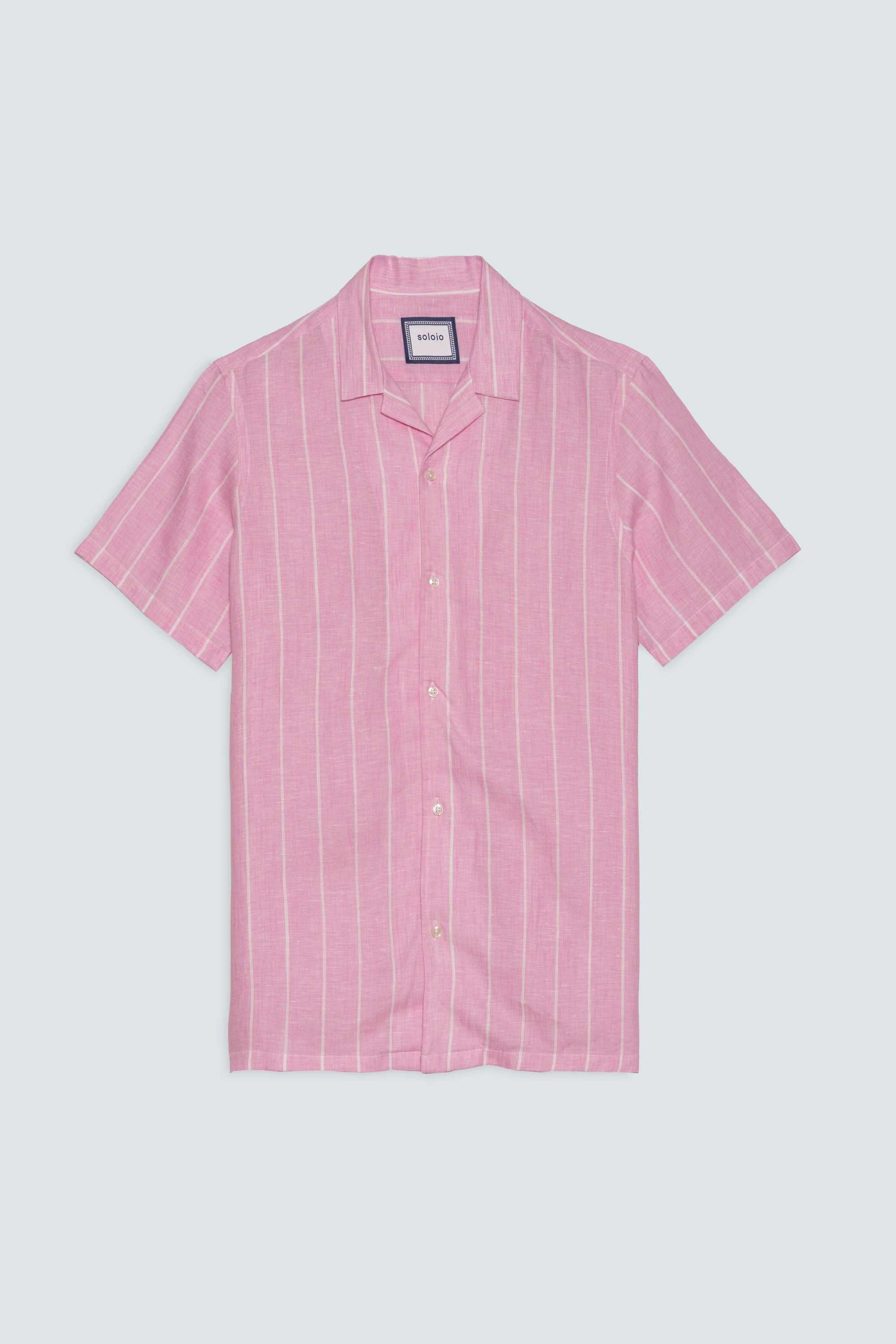 thin lines linen shirt pink