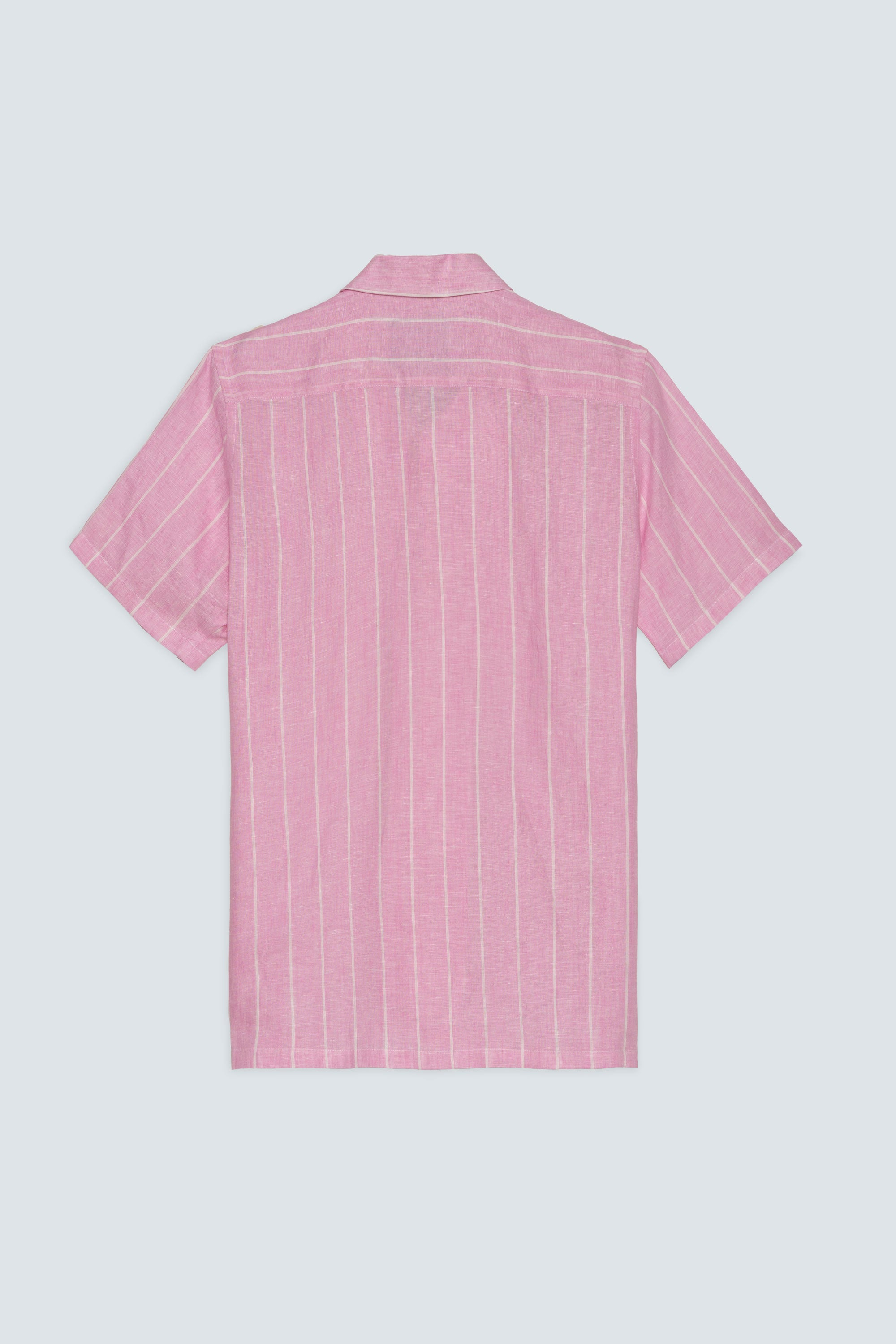 thin lines linen shirt pink