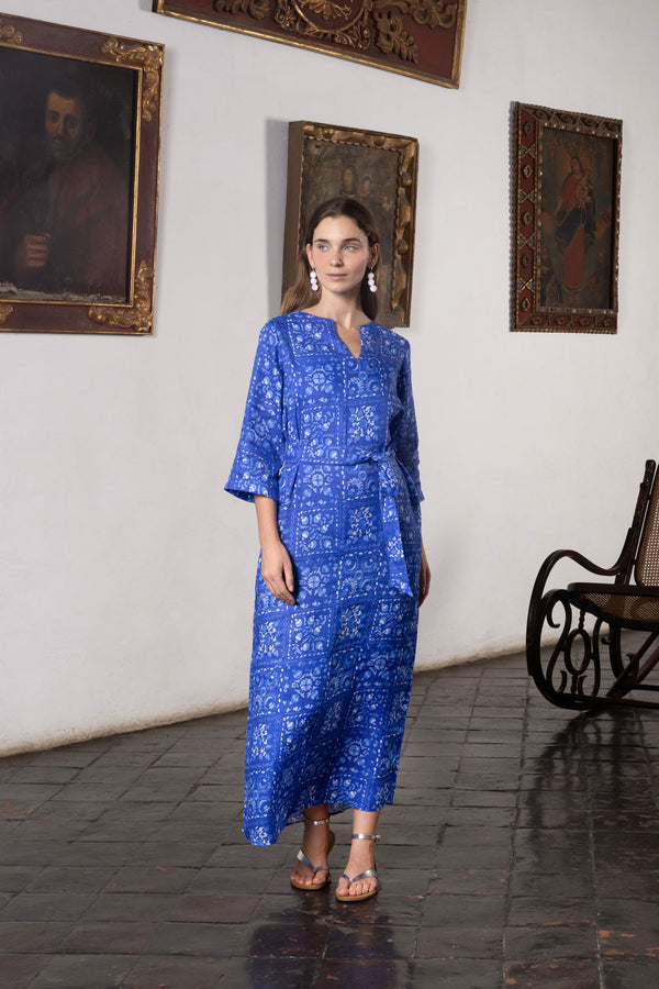 kaftan ferghana navy