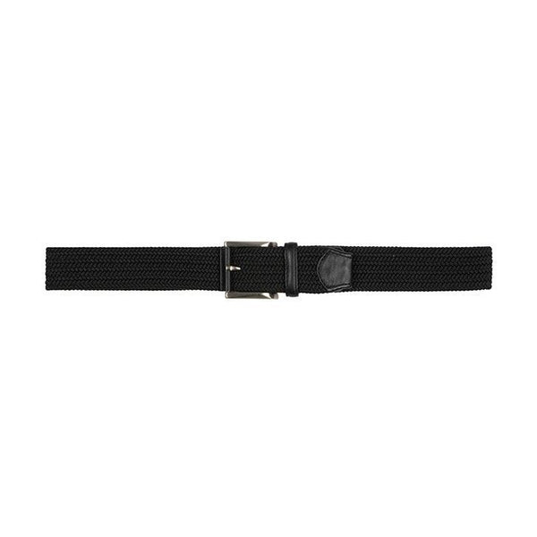 black braided elastic belt