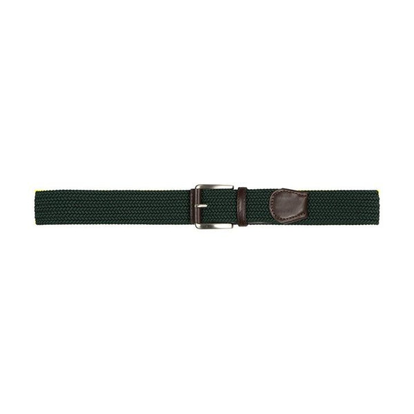 cinturón elástico trenzado verde