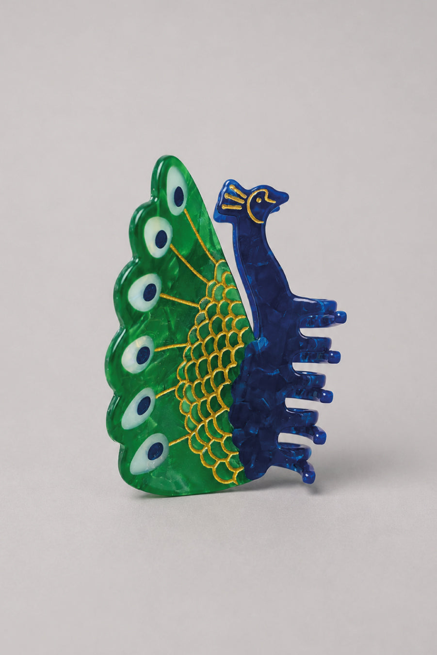 Peacock Hair Clip