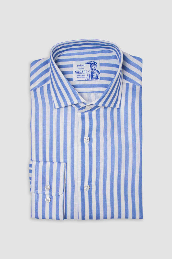 sky blue stripes shirt