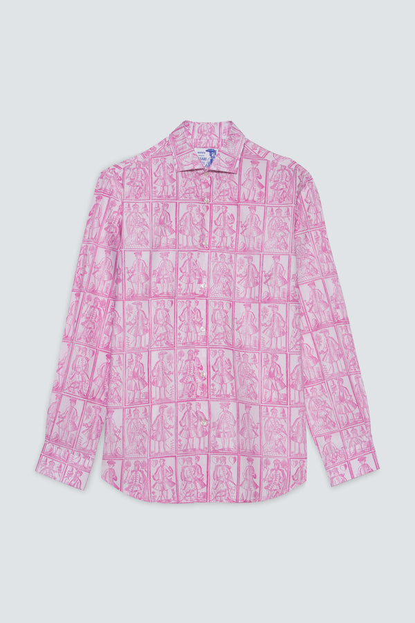 camisa de algodón tiépolo rosa