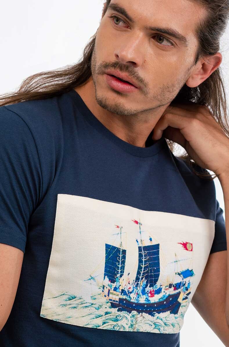 camiseta barco oriental