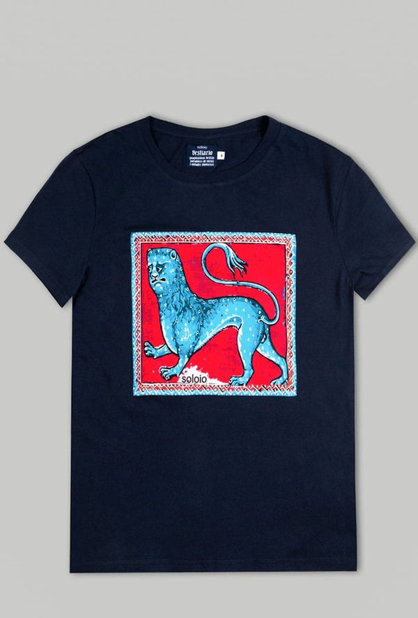 camiseta bestiario azul marino