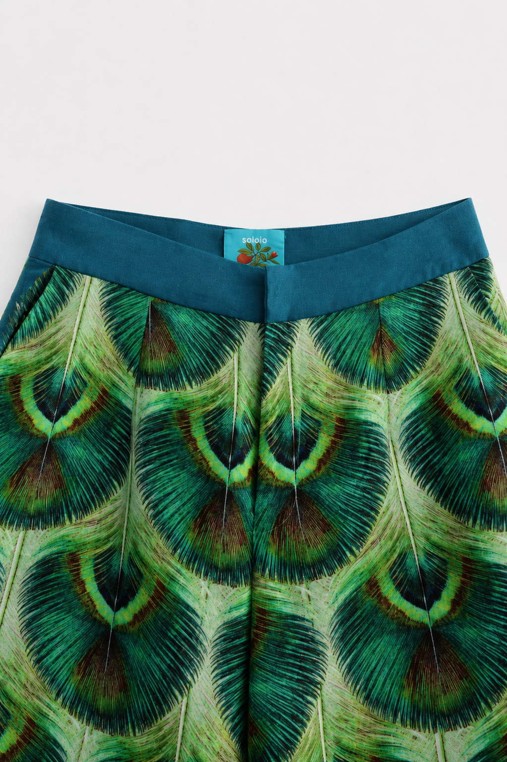 Women's Iridis linen trousers green
