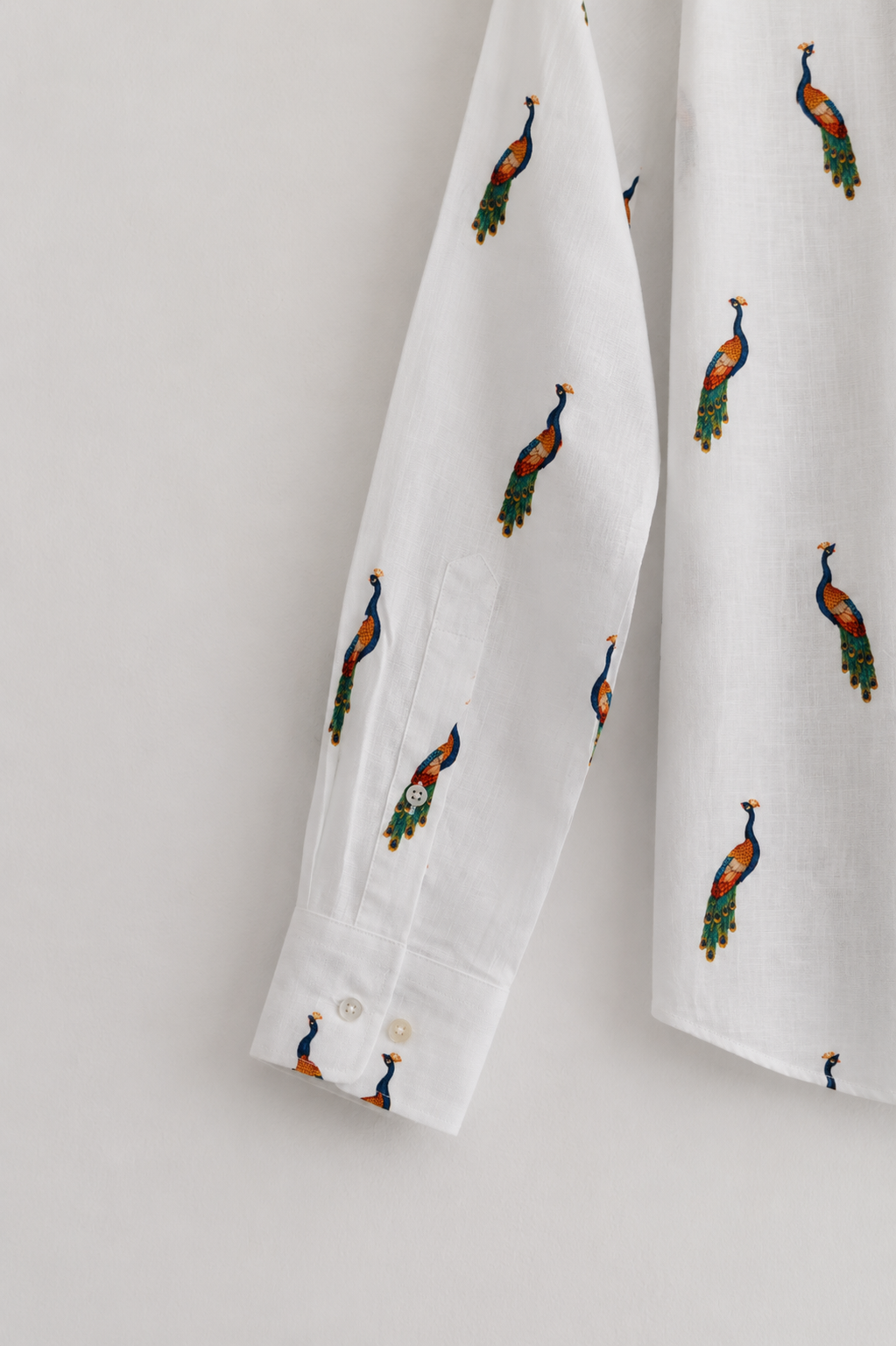 Men's Pavone linen shirt white