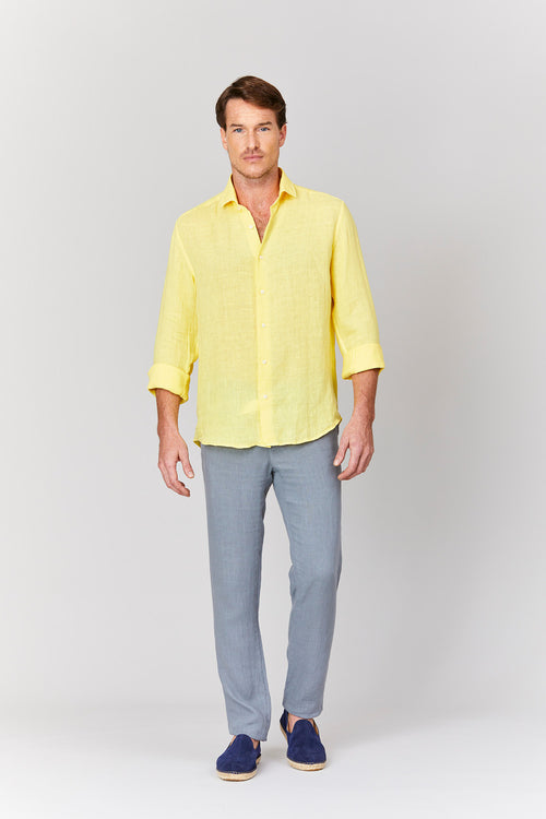 basic linen shirt yellow