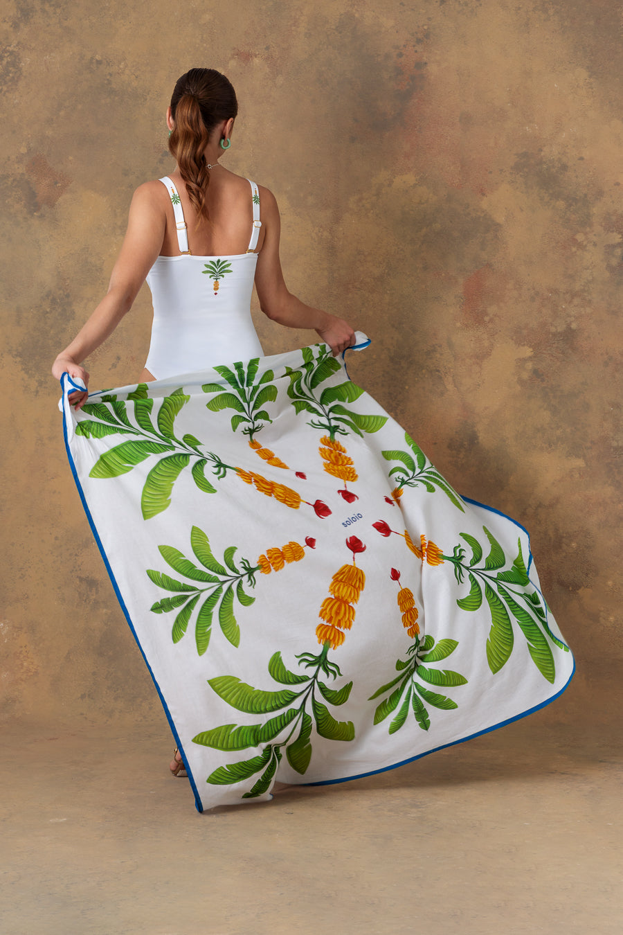 Women's pareo cotton thalos white