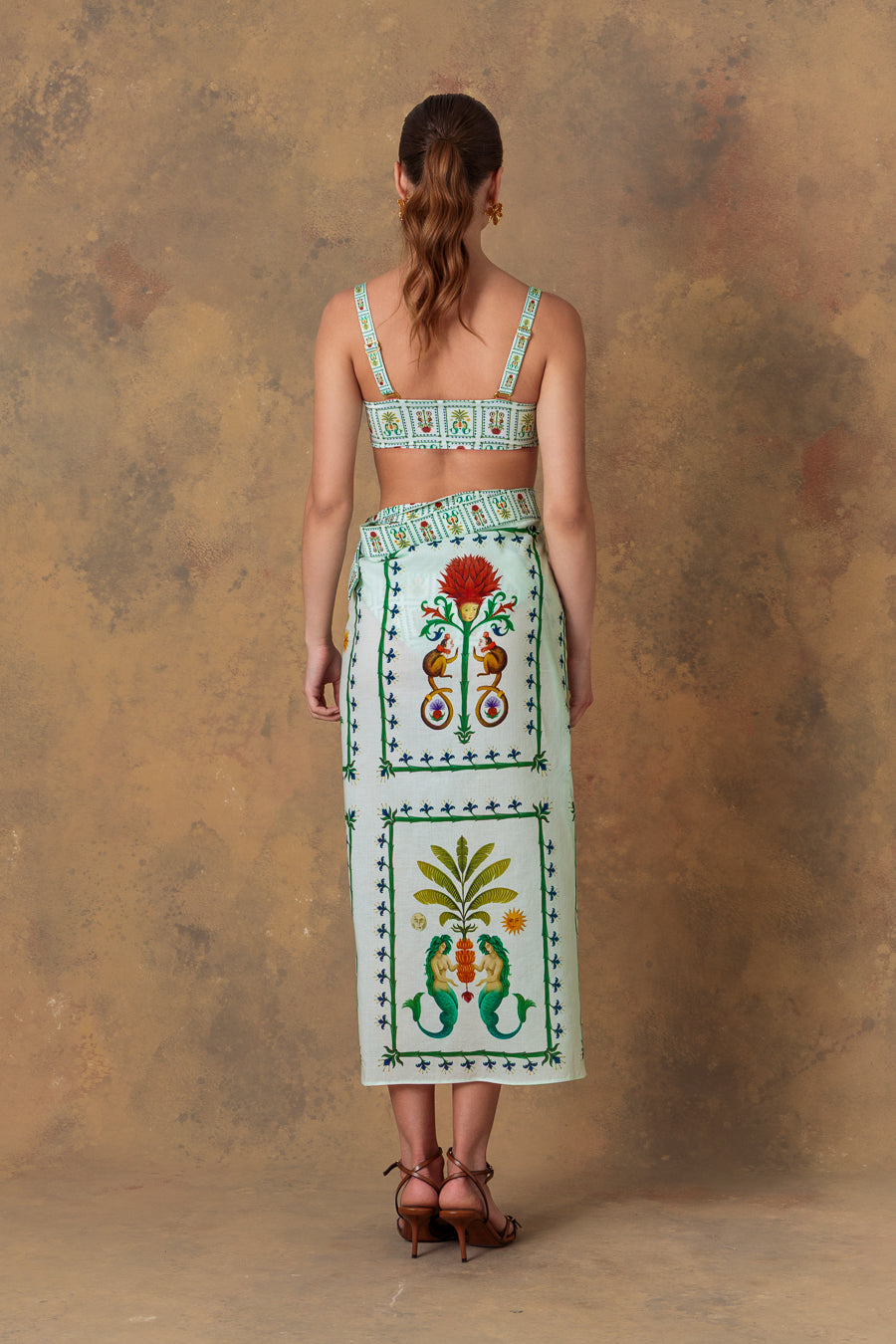 Women's pareo cotton silvan light green