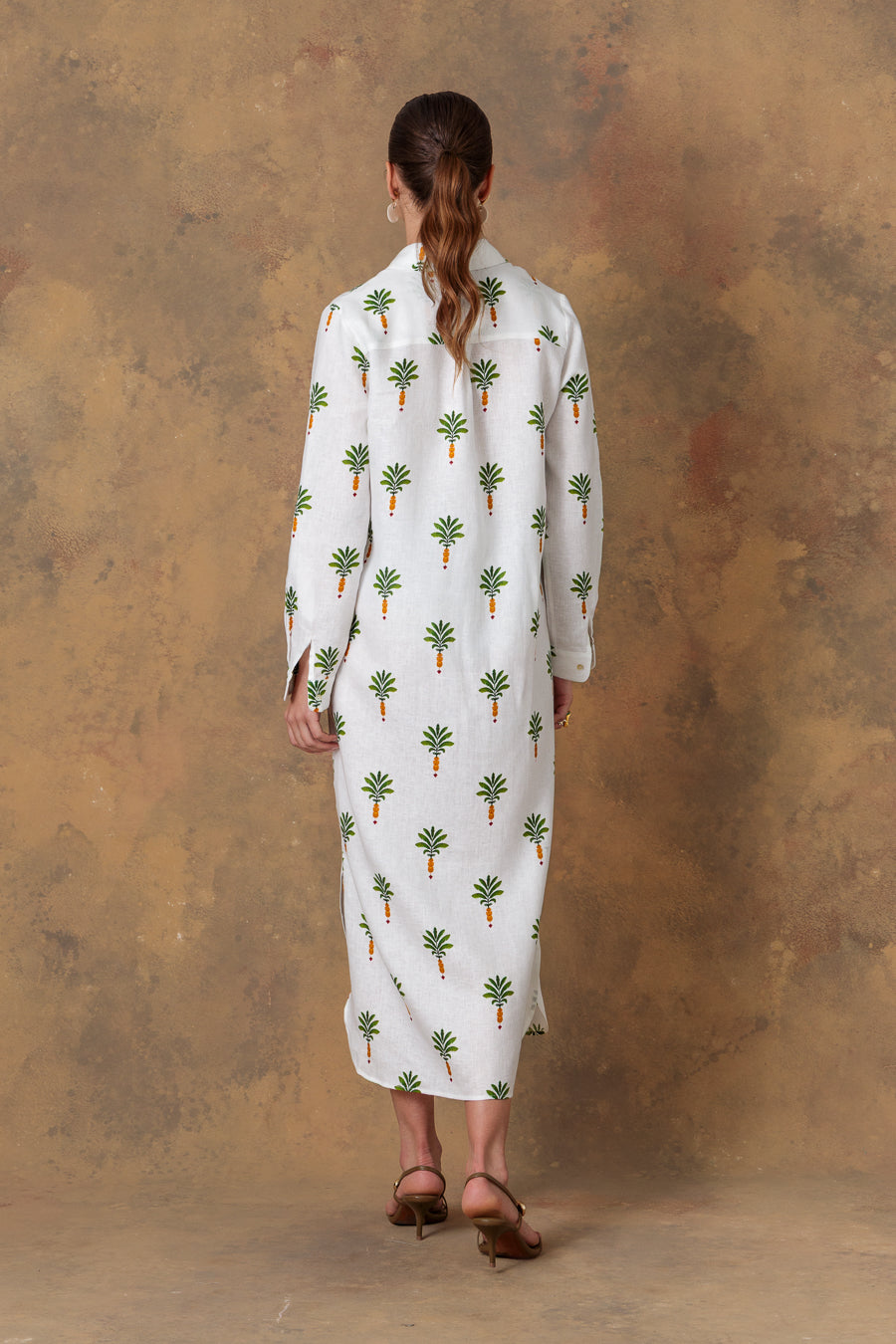 Women's dress linen orfeo white