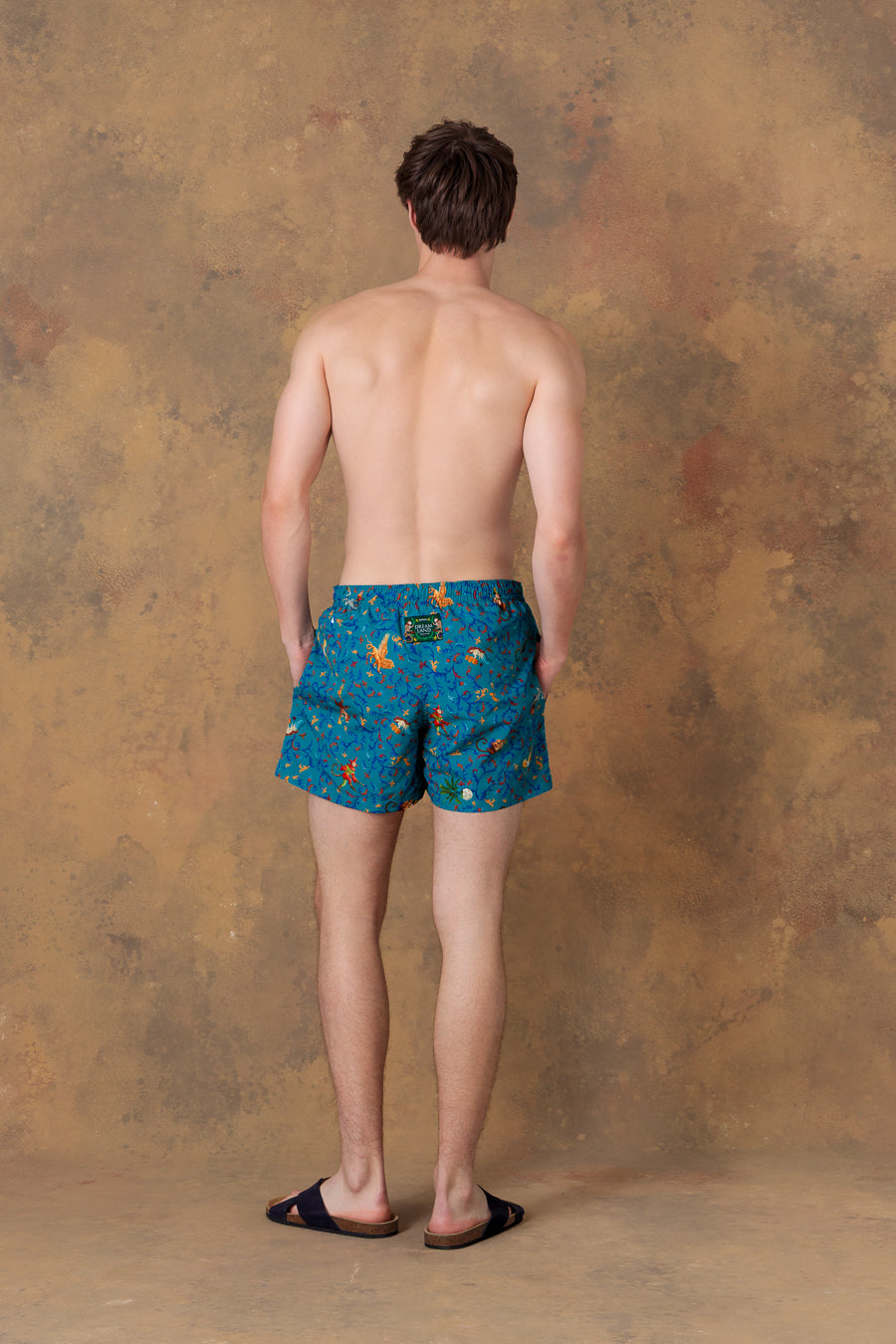 men’s swim trunk delphos teal