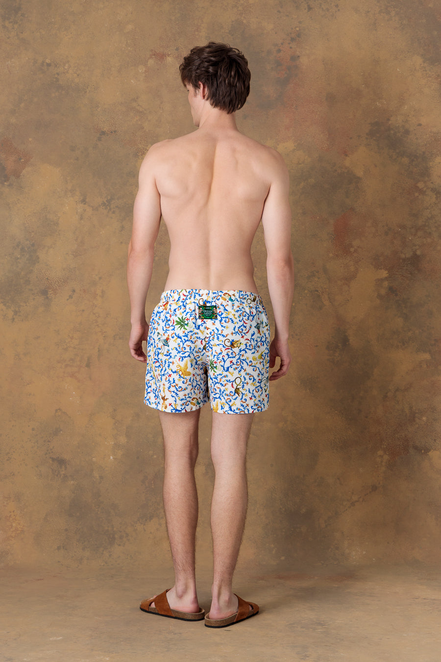 men’s swim trunk delphos white