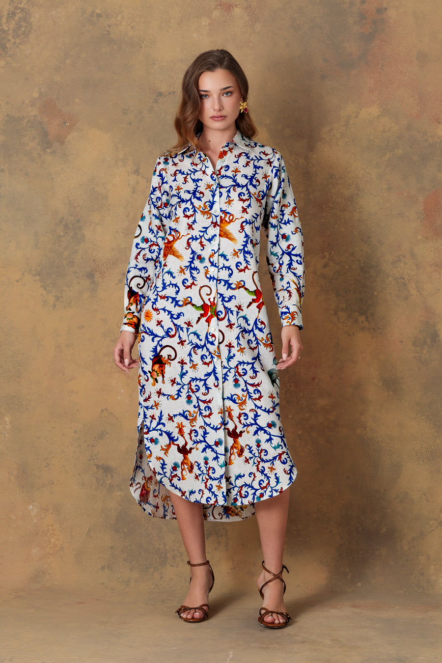 women's dress linen dephos white