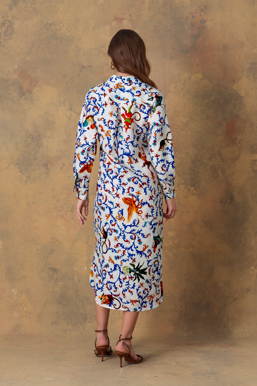 women's dress linen dephos white