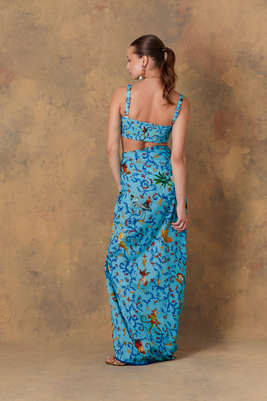 Pareo para mujer delphos turquesa