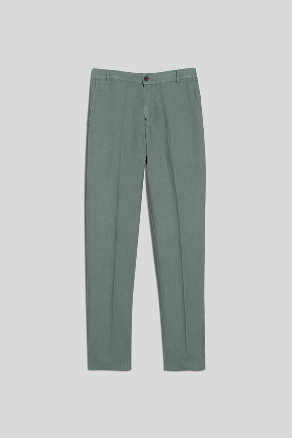 pantalón de lino donato gris