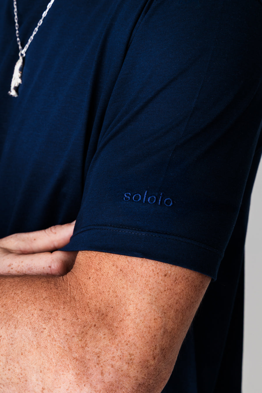 men’s cotton t-shirt navy basic