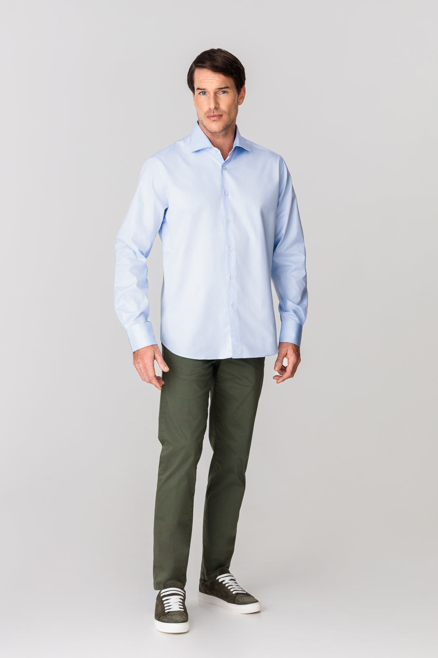 men’s cotton shirt blue