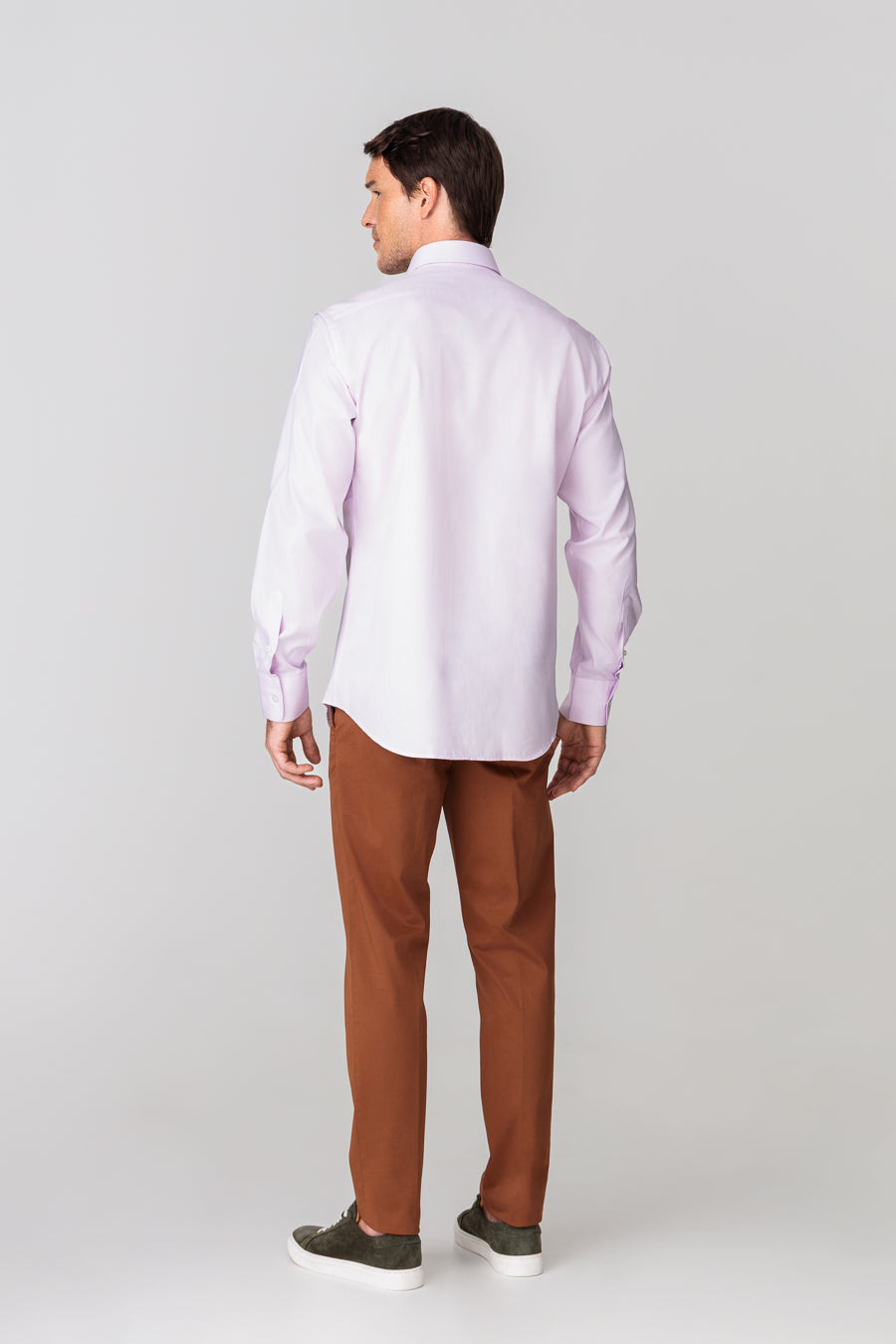 men’s cotton shirt lilac