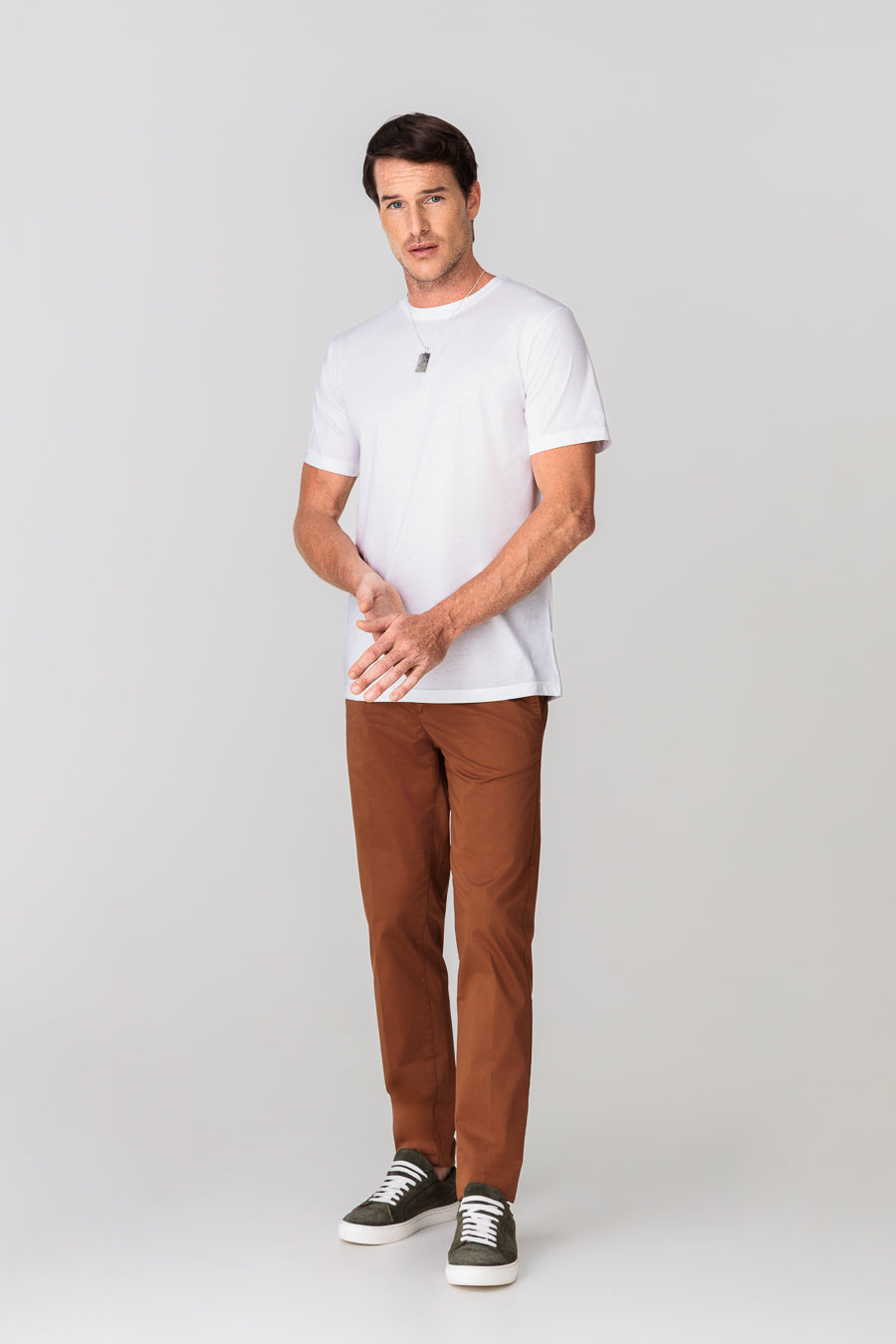 men’s cotton t-shirt white basic
