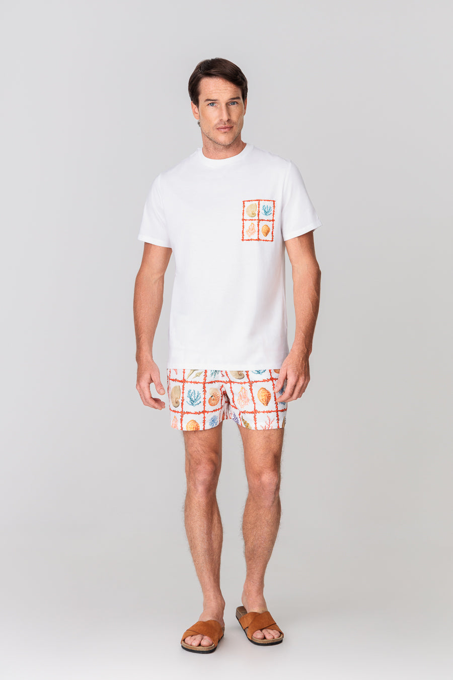 men’s cotton t-shirt pocket aronnax white