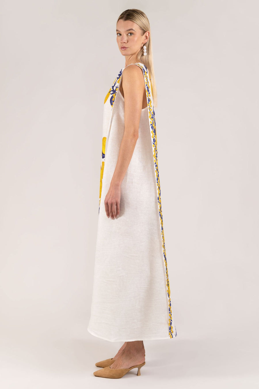 long yellow chiara dress