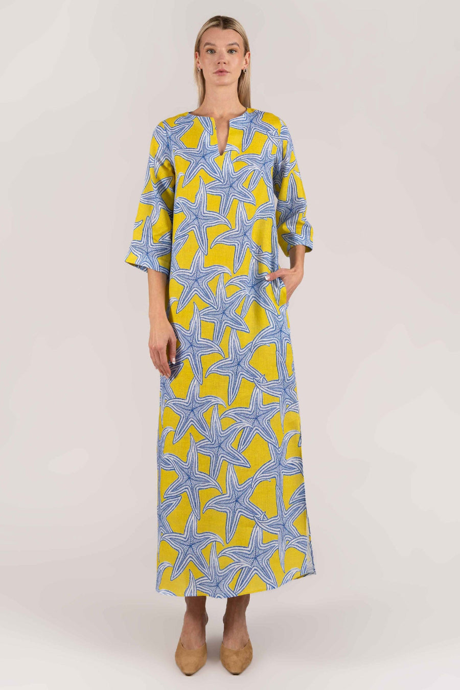 yellow star stelle kaftan