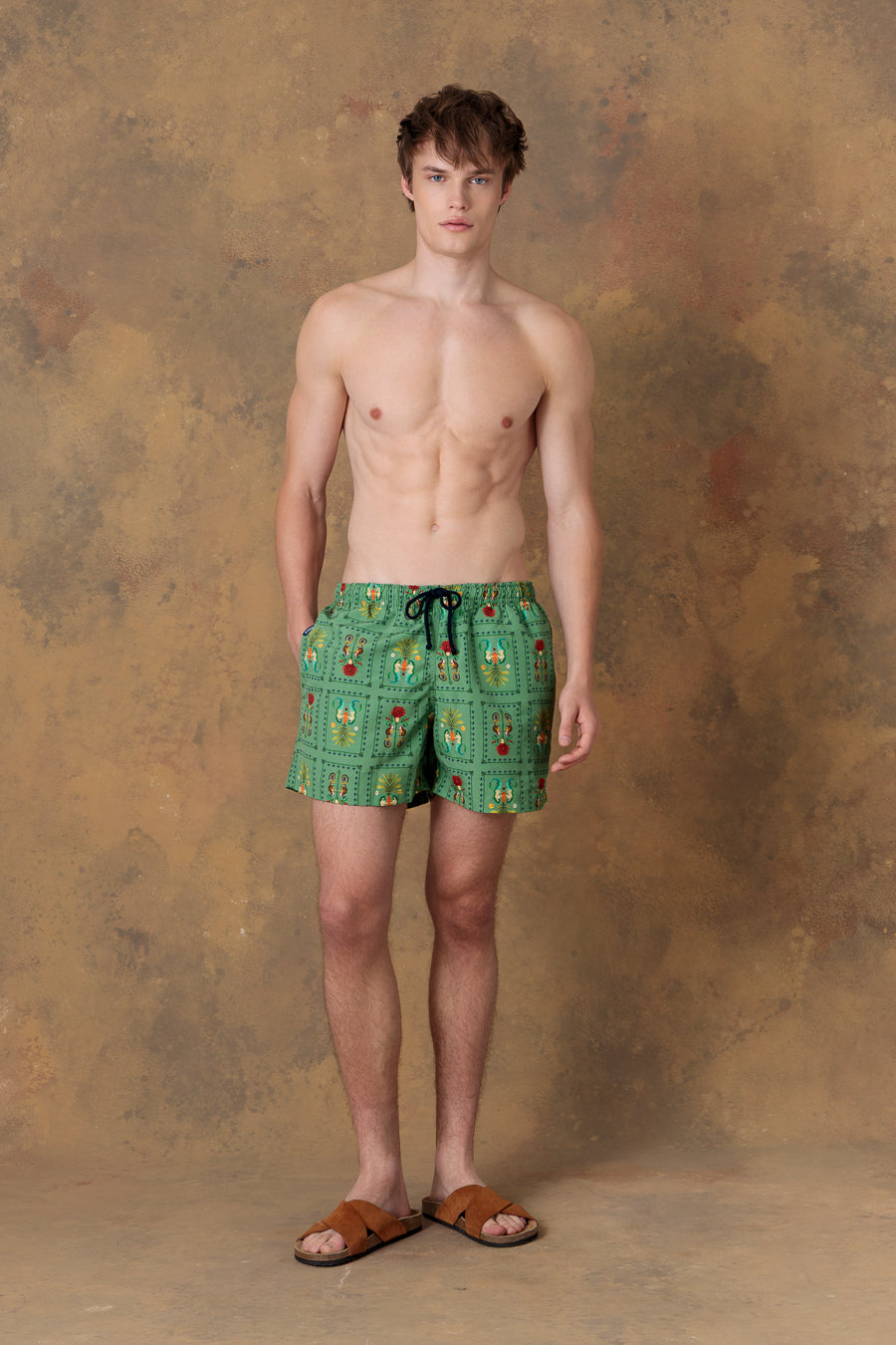 Bañador dionisio verde para hombre