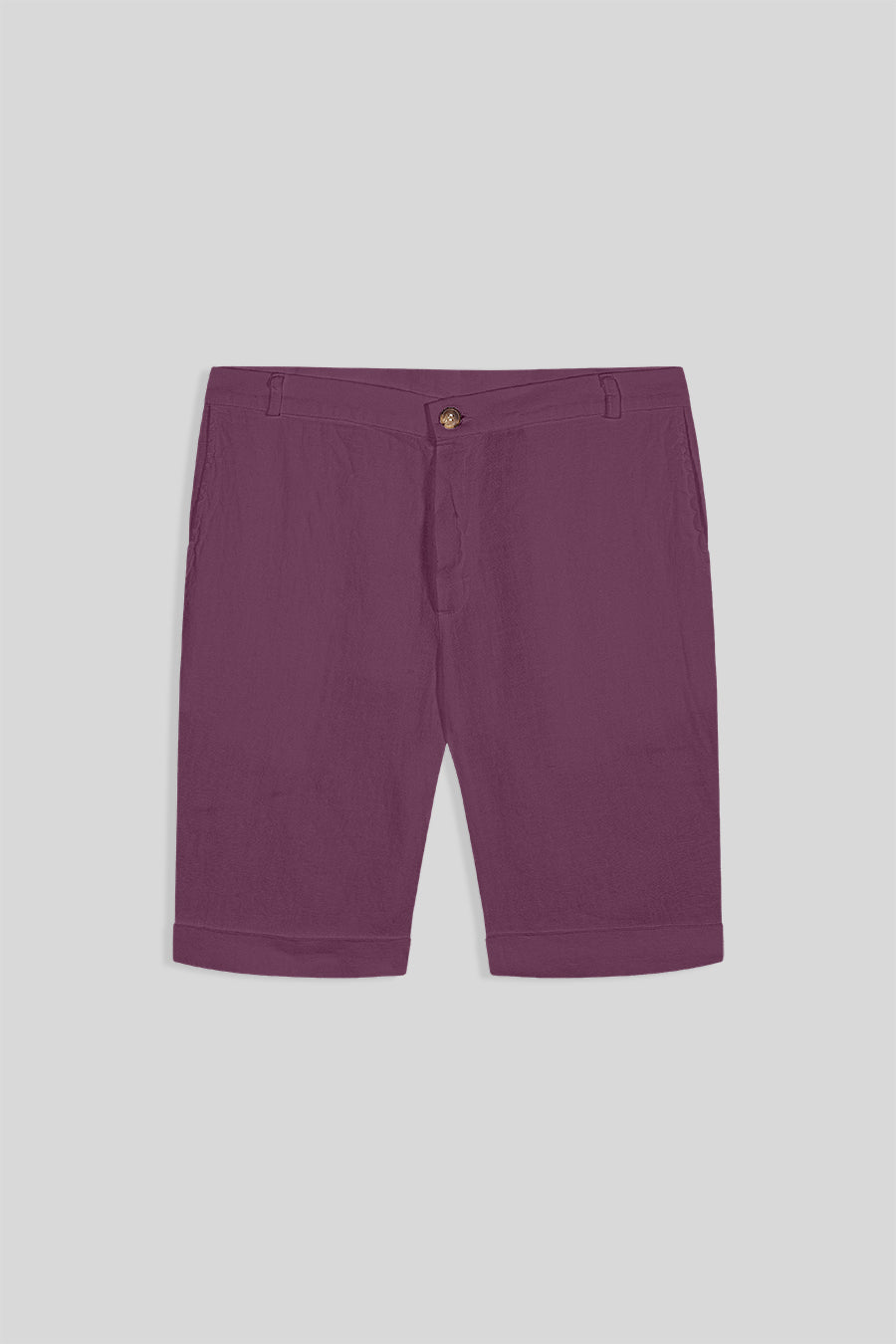 Bermuda de lino para hombre amaranto