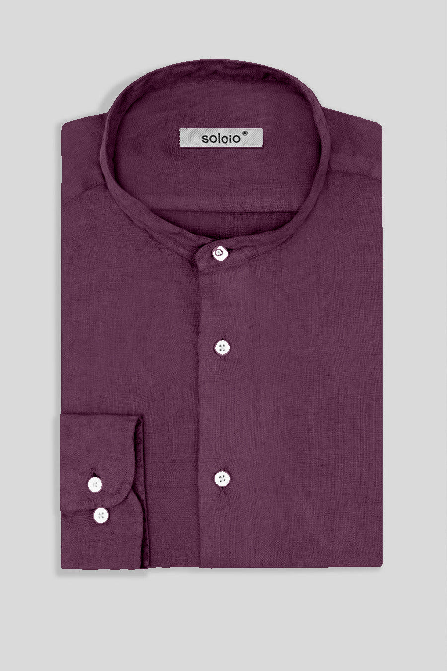 Men's linen shirt mao amaranth