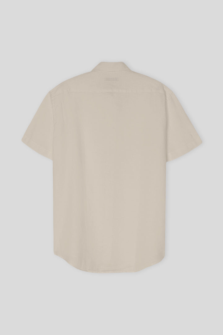Camisa de lino para hombre beige